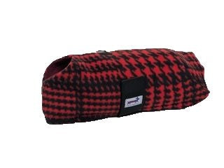 Snugpups Red Houndstooth Fleece Dog Coat– Pet Supplies