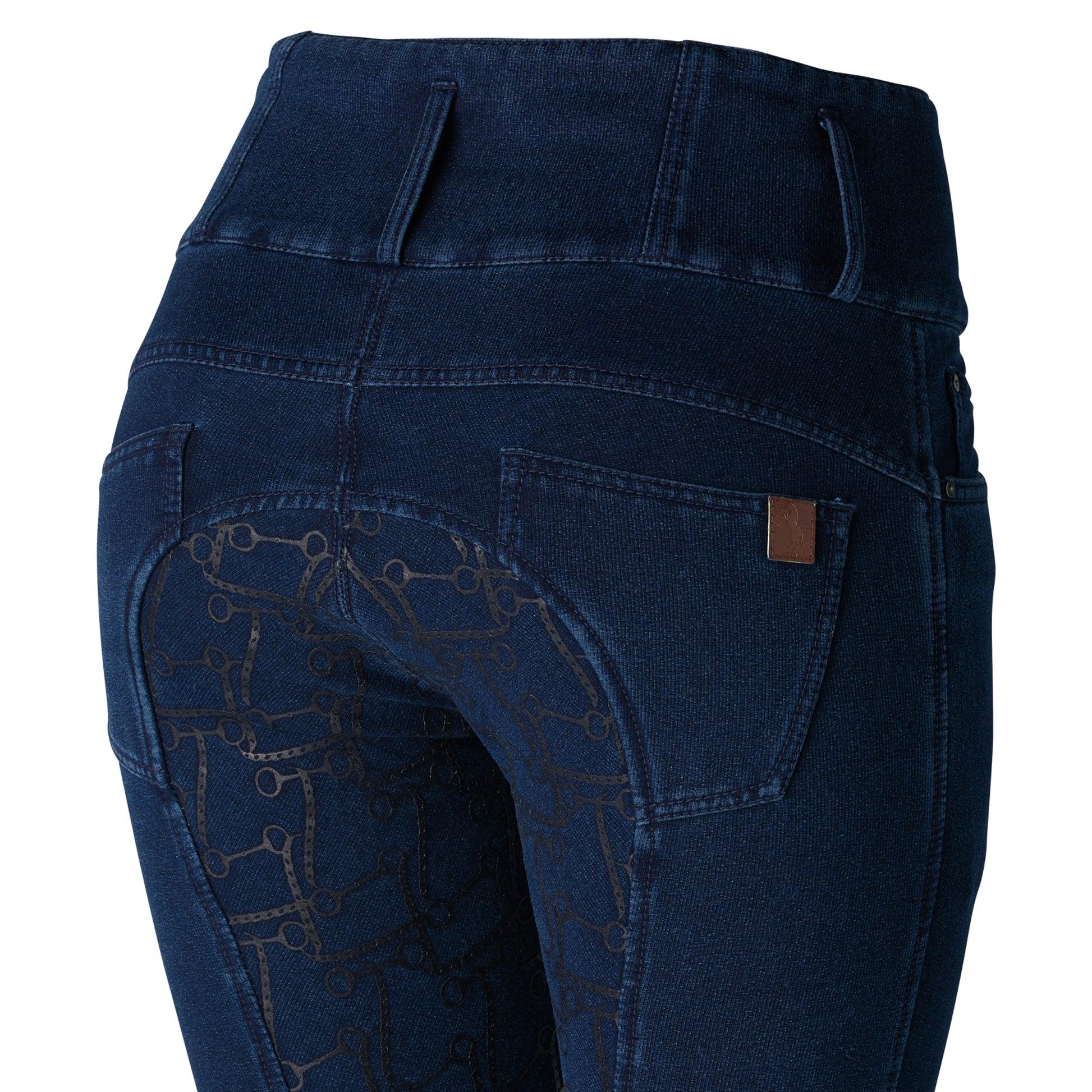 Horze Ladies Kacy Denim Winter Full Seat Breeches