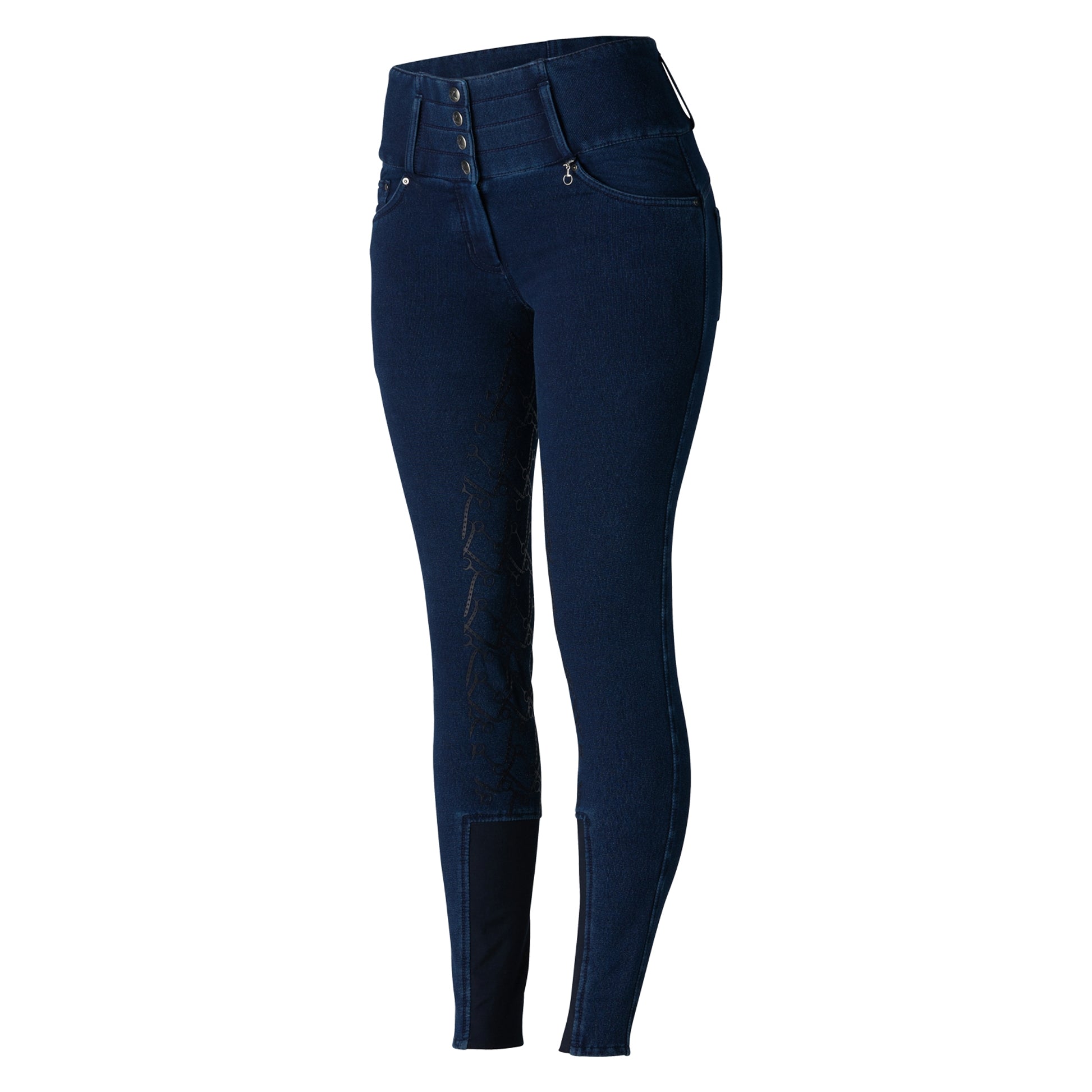 Horze Ladies Kacy Denim Winter Full Seat Breeches