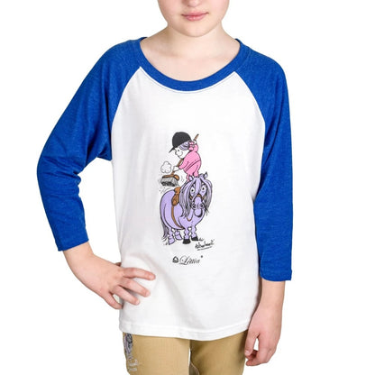 Thelwell Kids 100% Cotton Tee Shirt Small Sweep/Bl