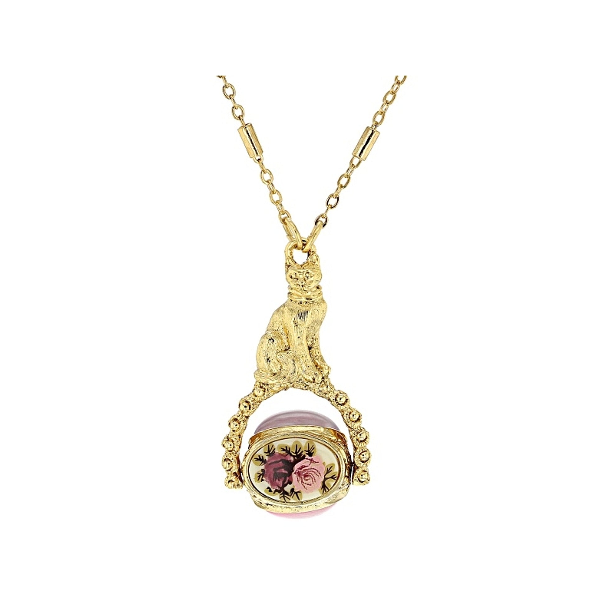 1928 Jewelry Cat Spinner Necklace