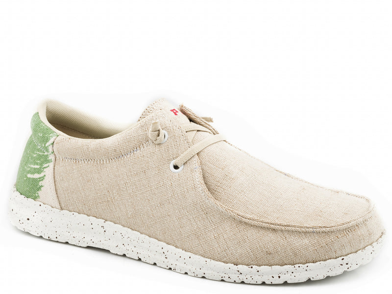 Roper Kids Beige Canvas With Mexican Flag Chukkas