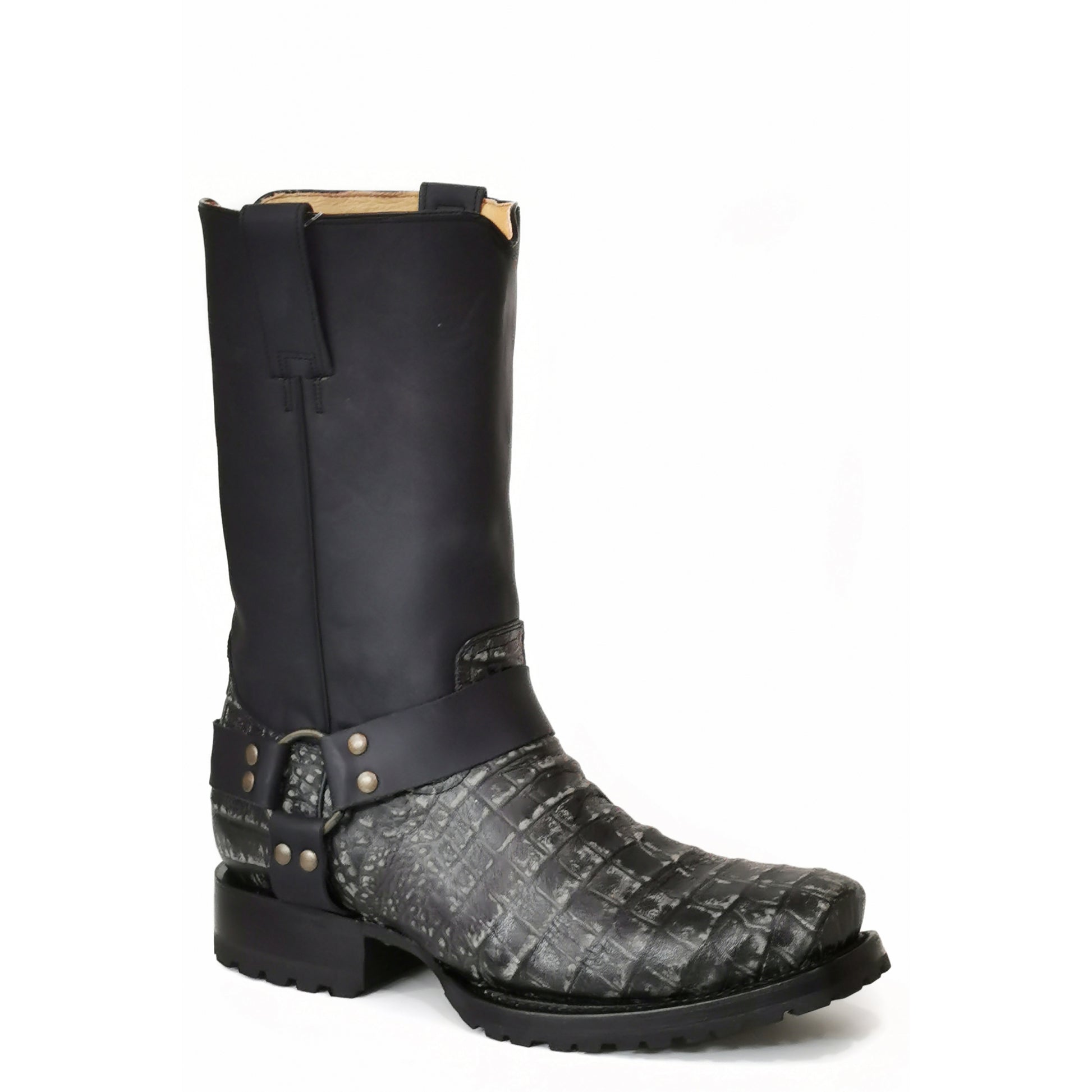 Roper Mens Embossed Caiman Harness Boots