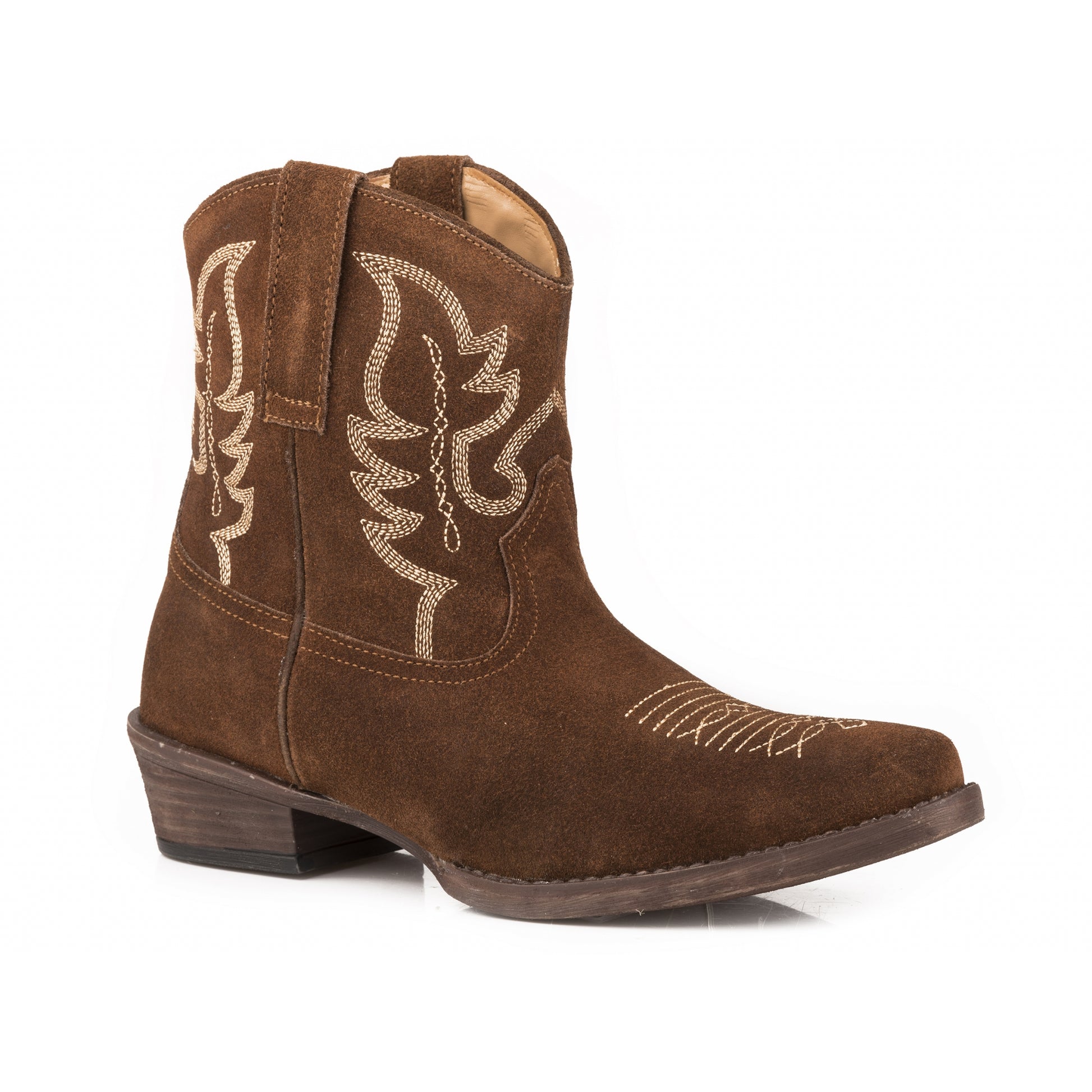 Roper Ladies Western Stitch Snip Toe Shorty Boots