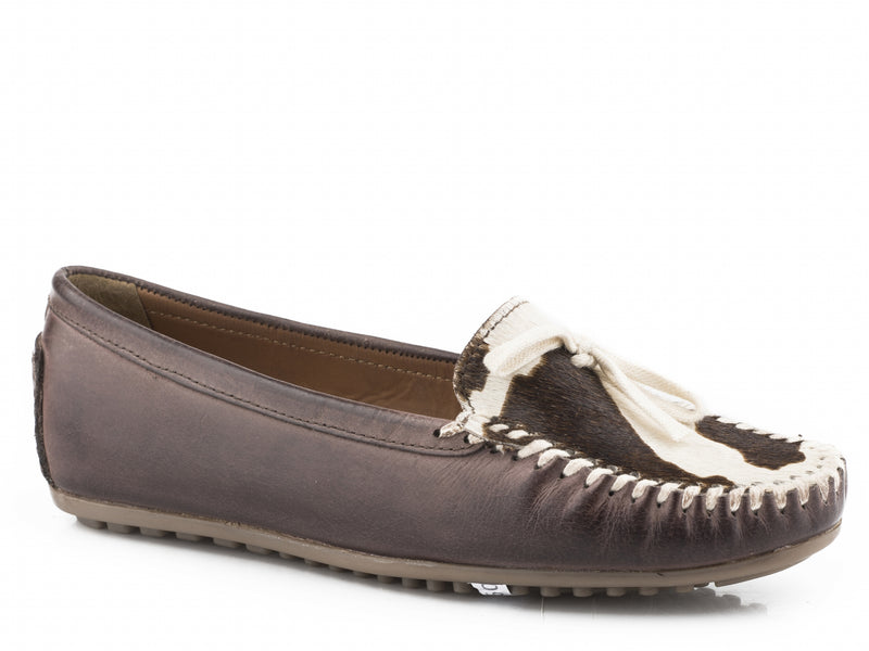 Roper Ladies Cow Hair Driving Mock Casual Shoes