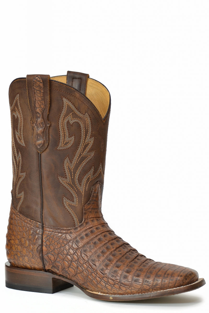 Stetson Mens Cameron Square Toe Leather Sole Boots