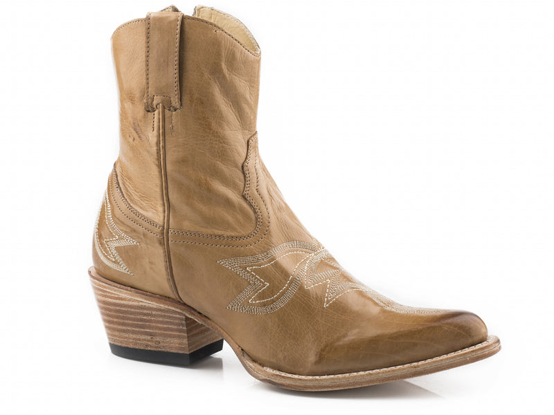 Stetson Ladies Piper Snip Toe Stacked Heel Boots
