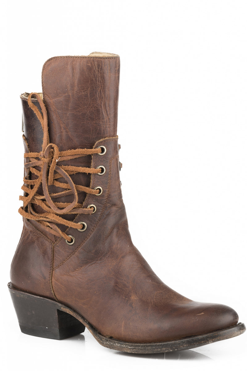 Stetson Ladies Emory Tie Around Shaft Cowboy Boots