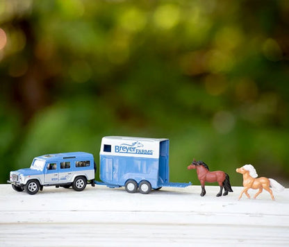 Breyer Farms Land Rover And TagALong Horse Trail