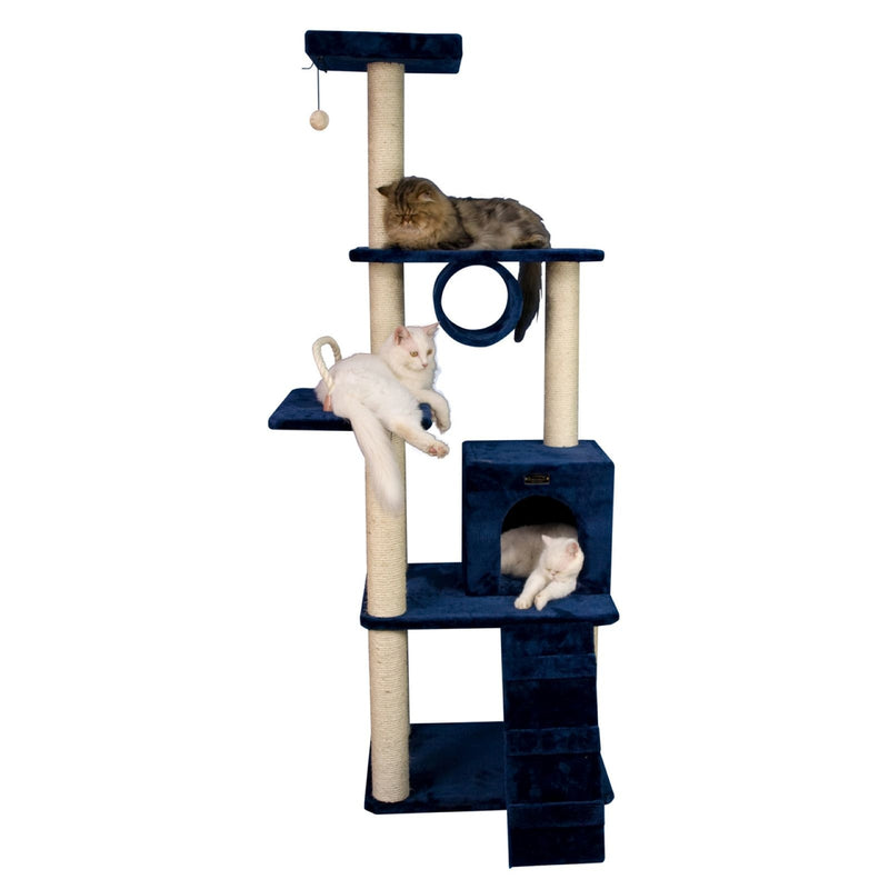 Armarkat Classic Real Wood Cat Tree 71in Navy