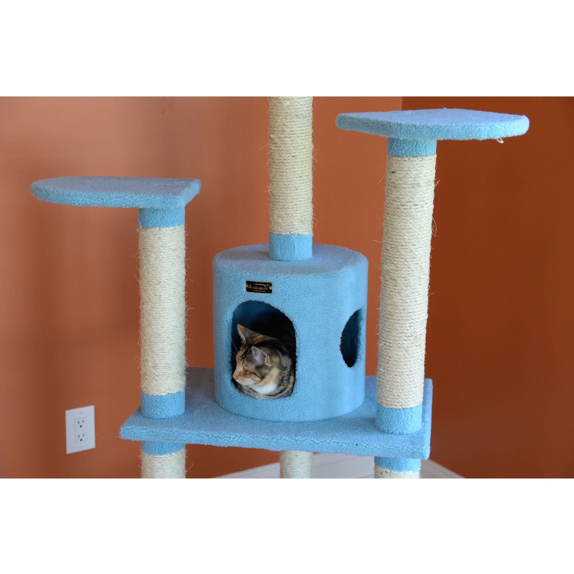 Armarkat Classic Real Wood Cat Tree 66in Blue