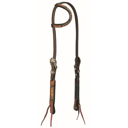 Floral Buckstitch Sl/Ear Headstall