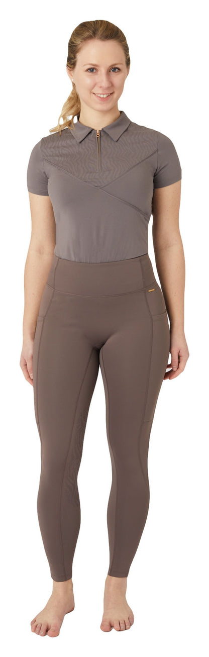 Horze Ladies Alyssa High Waist UV Pro Knee Patch Tights