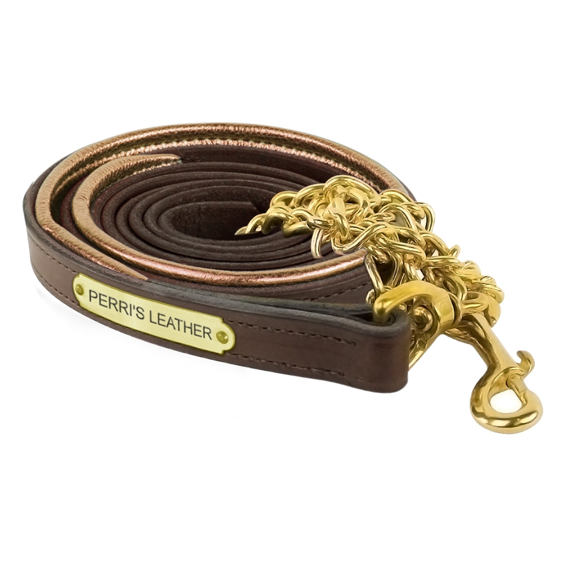 Perri's Personalized Metallic Padded Leather Lead
