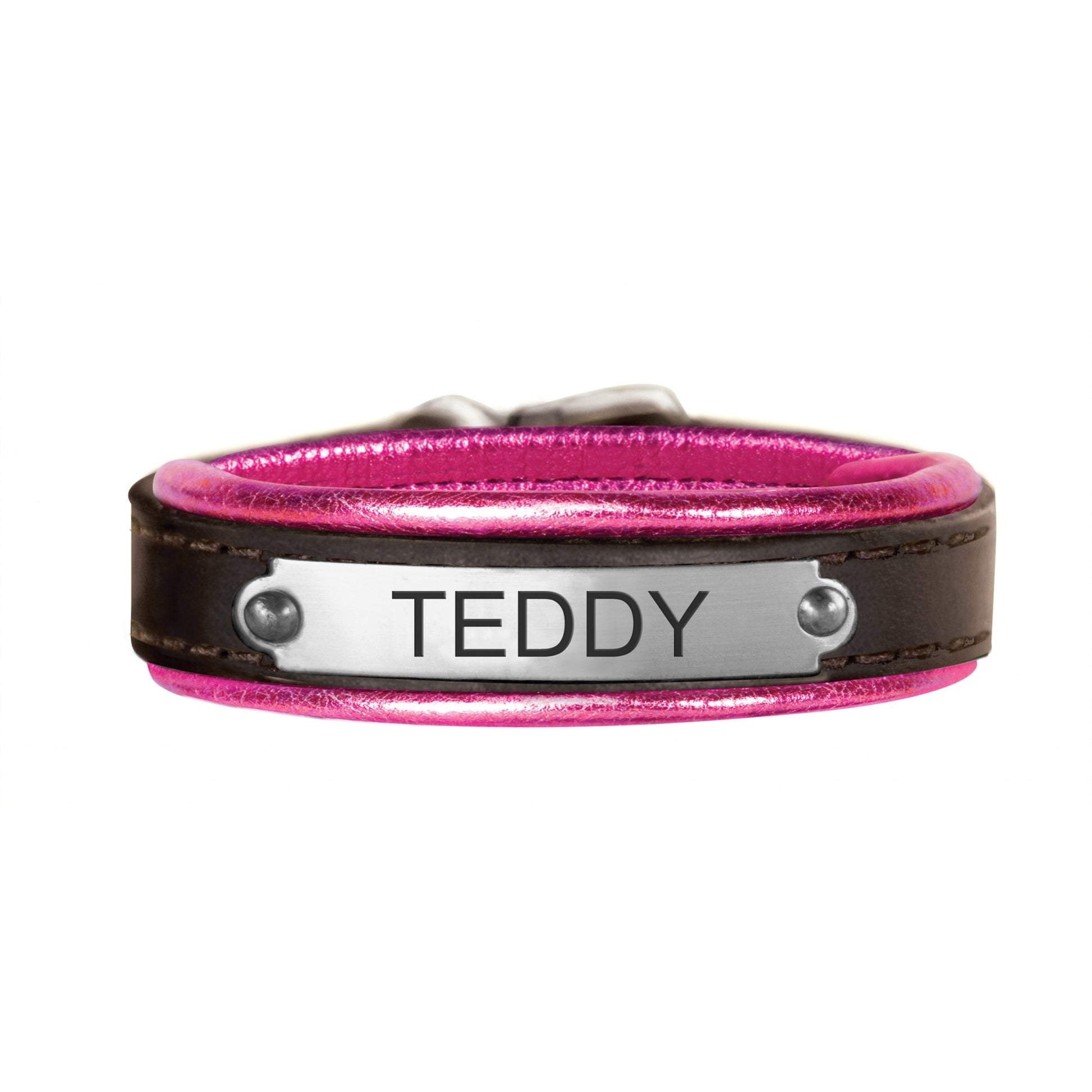 Perri's Personalized Metallic Padded Leather Bracelet