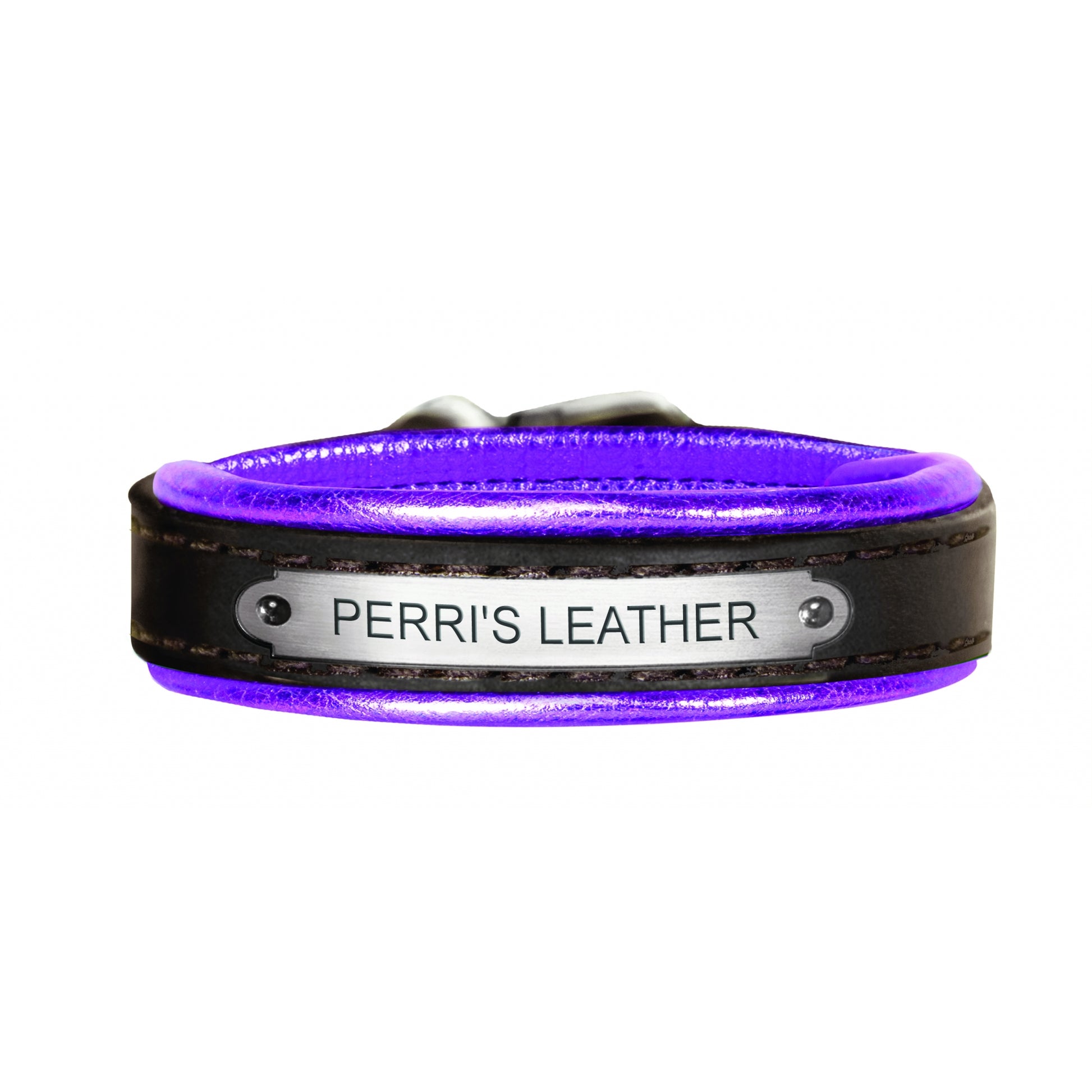 Perri's Personalized Metallic Padded Leather Bracelet