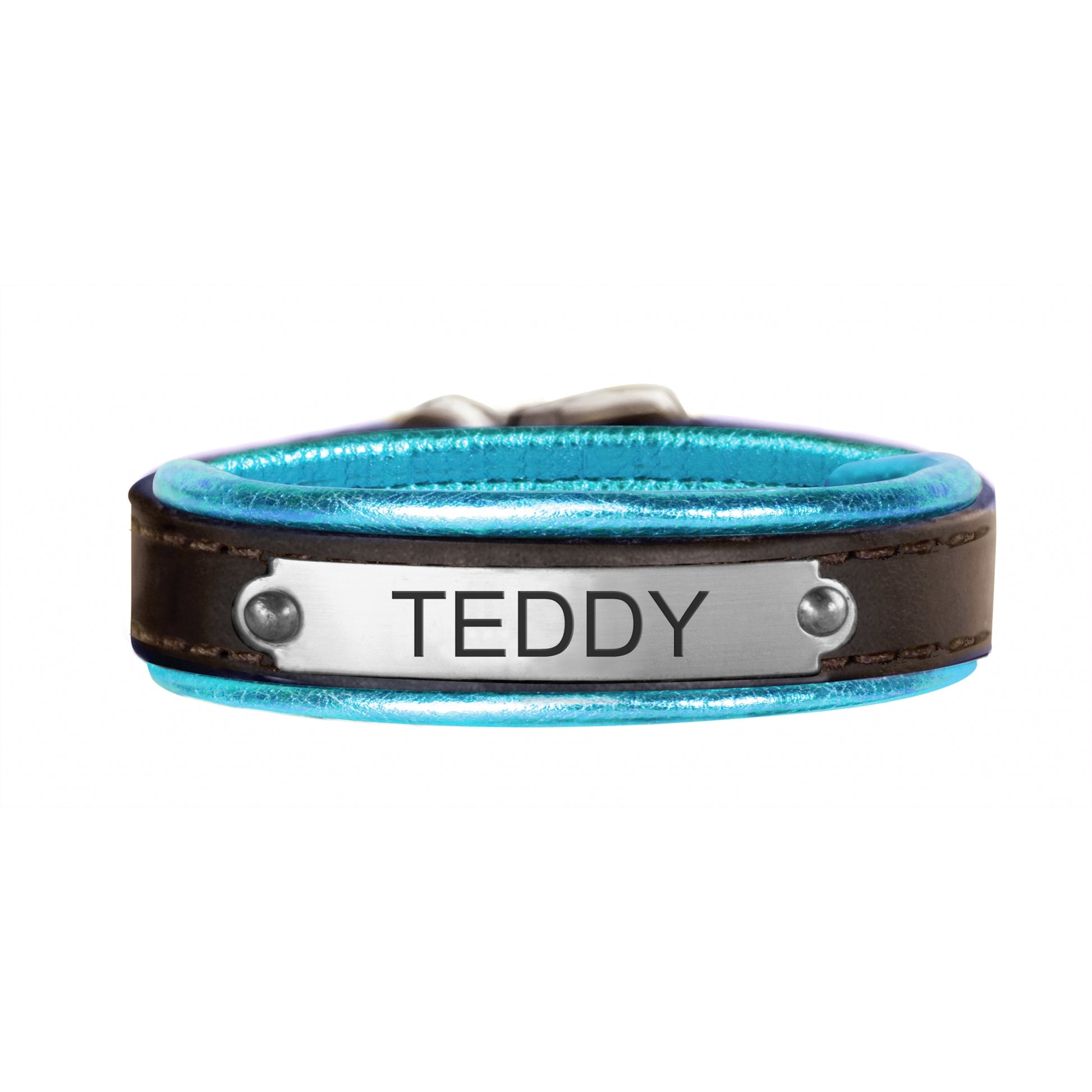 Perri's Personalized Metallic Padded Leather Bracelet
