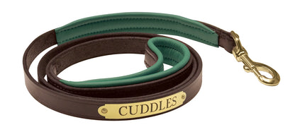 Perri's Personalized Padded Leather Dog Leash