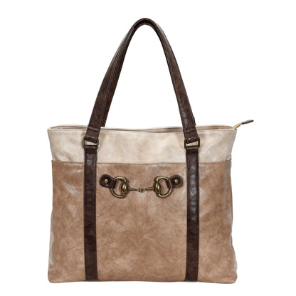 AWST Int'l Colorblock Snaffle Bit Laptop Tote