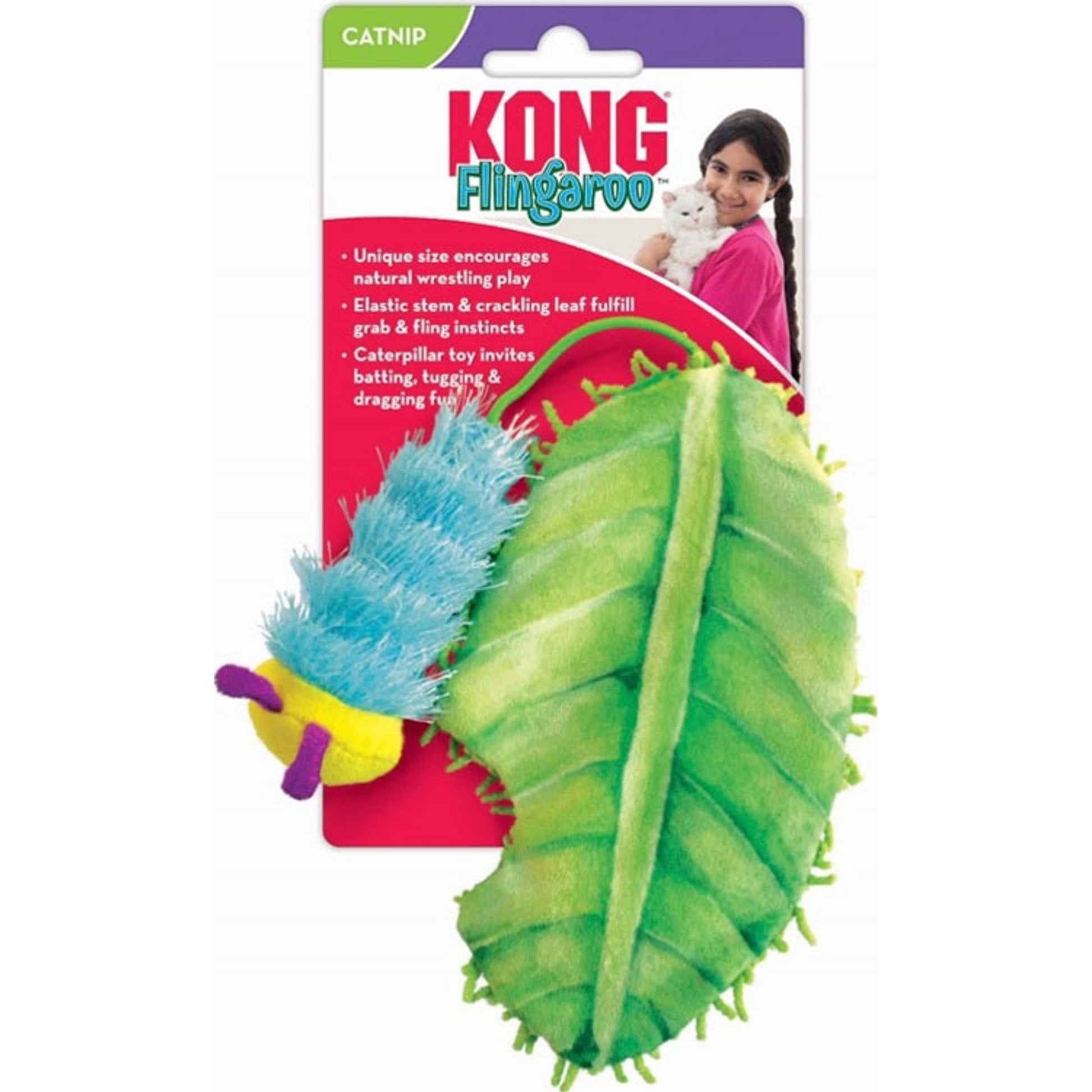 KONG Flingaroo Caterpillar Cat Toy