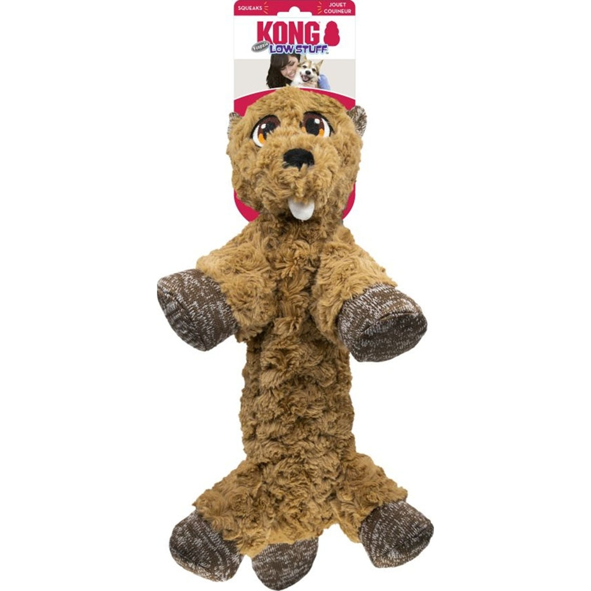 KONG Flopzie Low Stuff Beaver