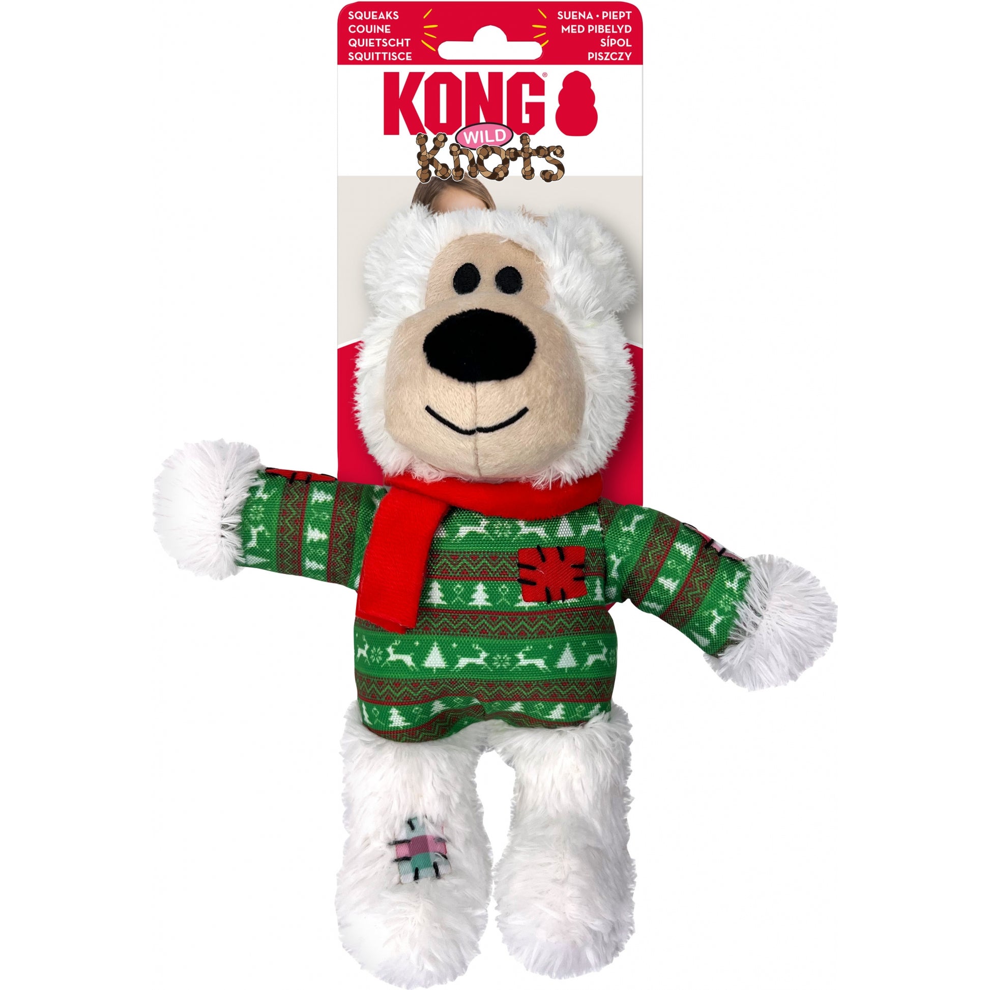 KONG Holiday Wild Knots Assorted Bears