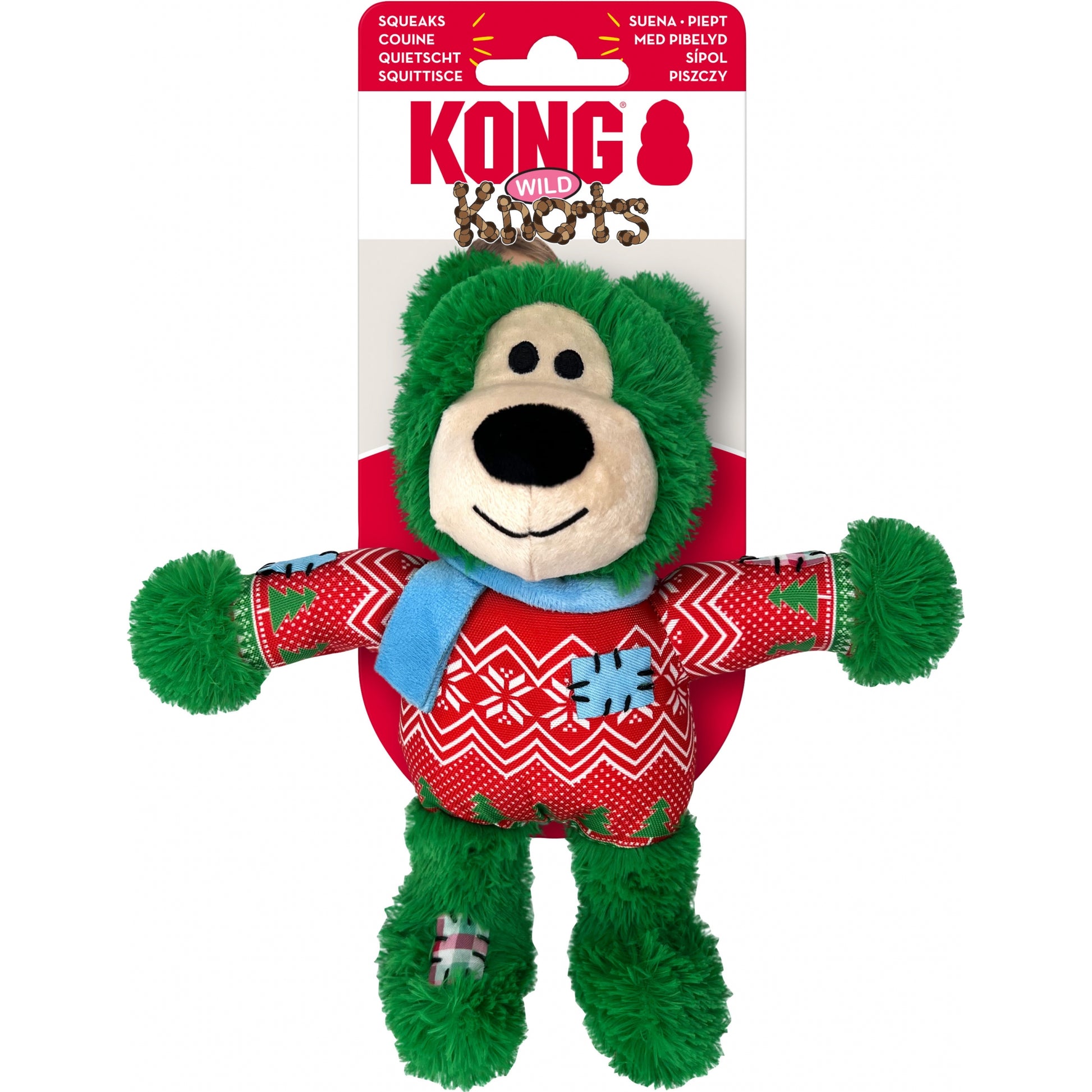 KONG Holiday Wild Knots Assorted Bears