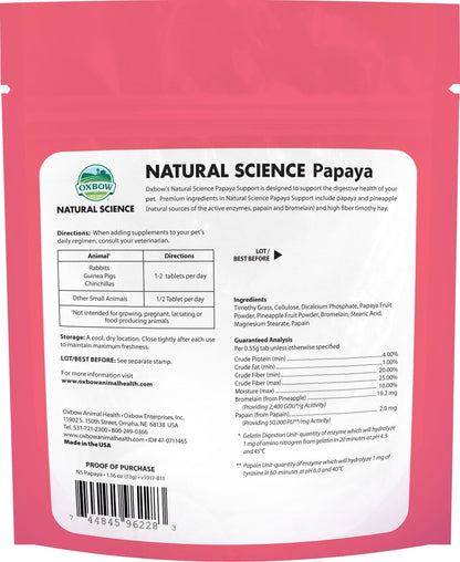 Natural Science Papaya Support Supplement