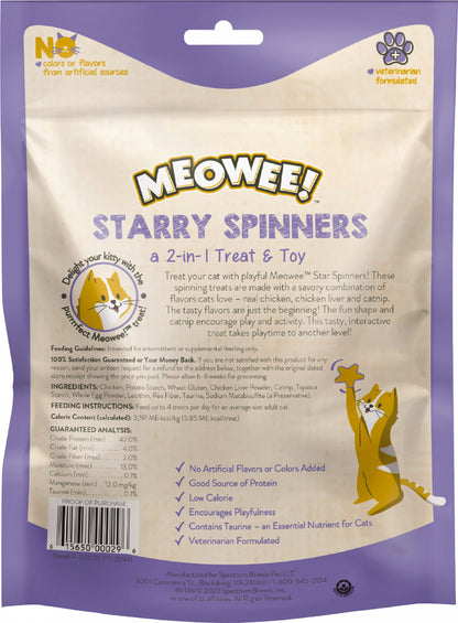 Meowee! Starry Spinners 2 In 1 Cat Treat And Toy