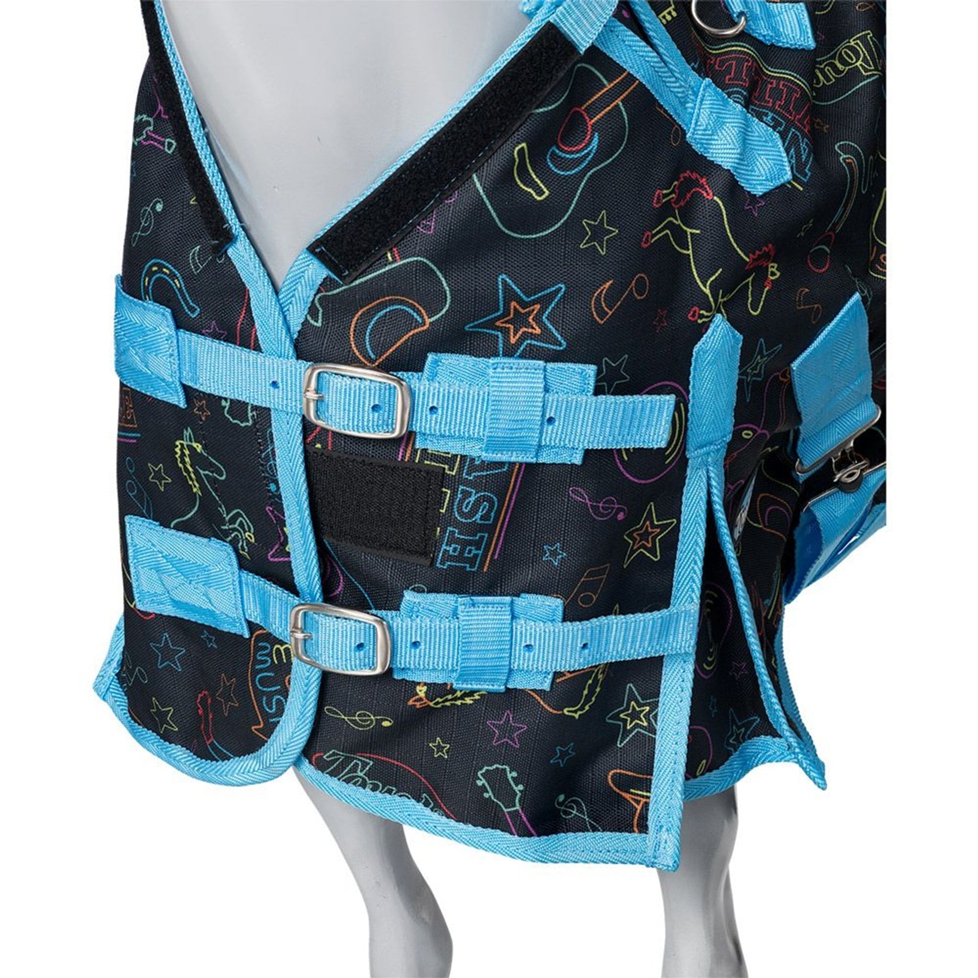 Tough1 1200D Mini Nashville Nights Turnout Blanket with Snuggit