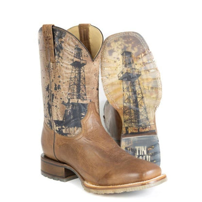 Tin Haul Mens Roughneck Square Toe Boots
