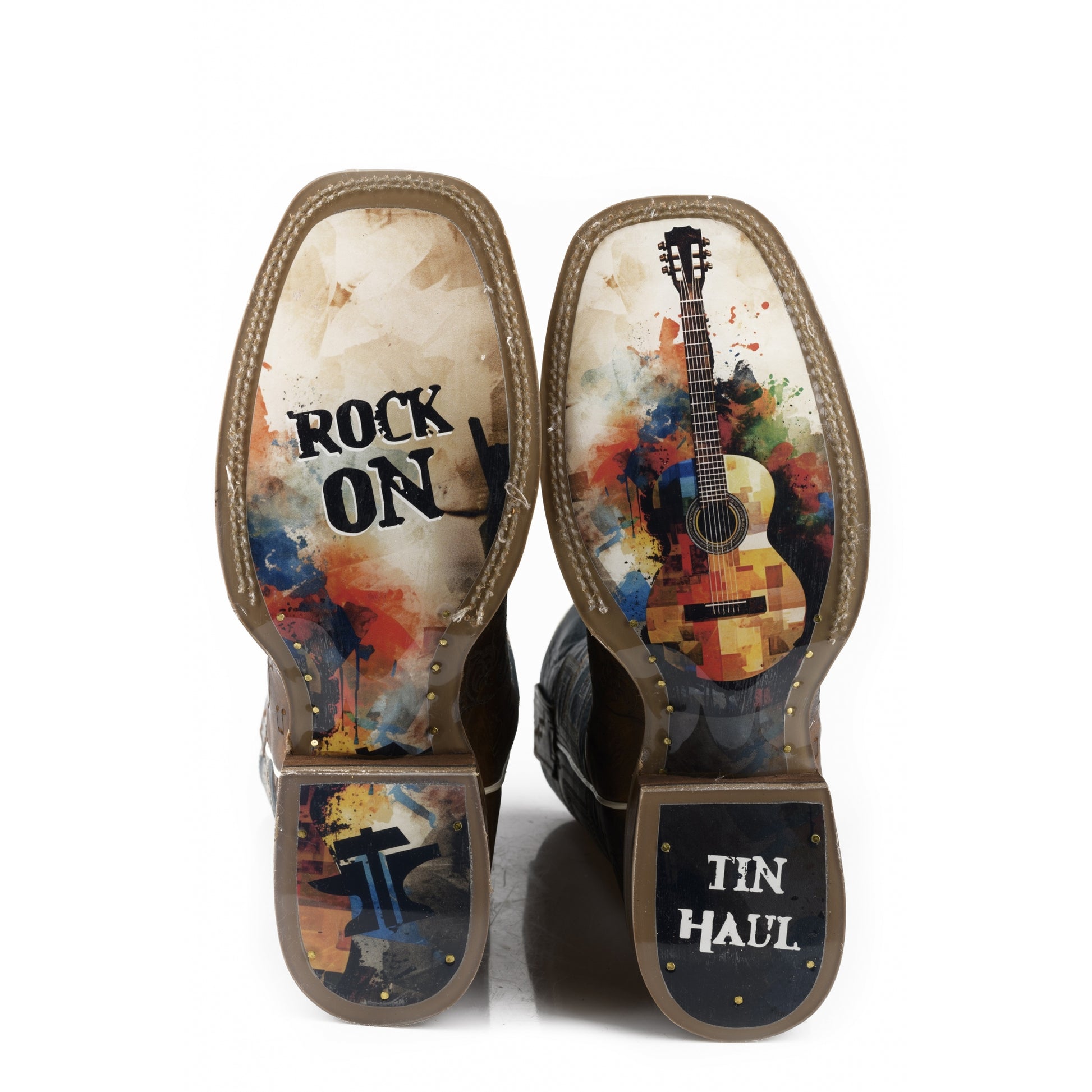 Tin Haul Mens Guitar Man Square Toe Boots
