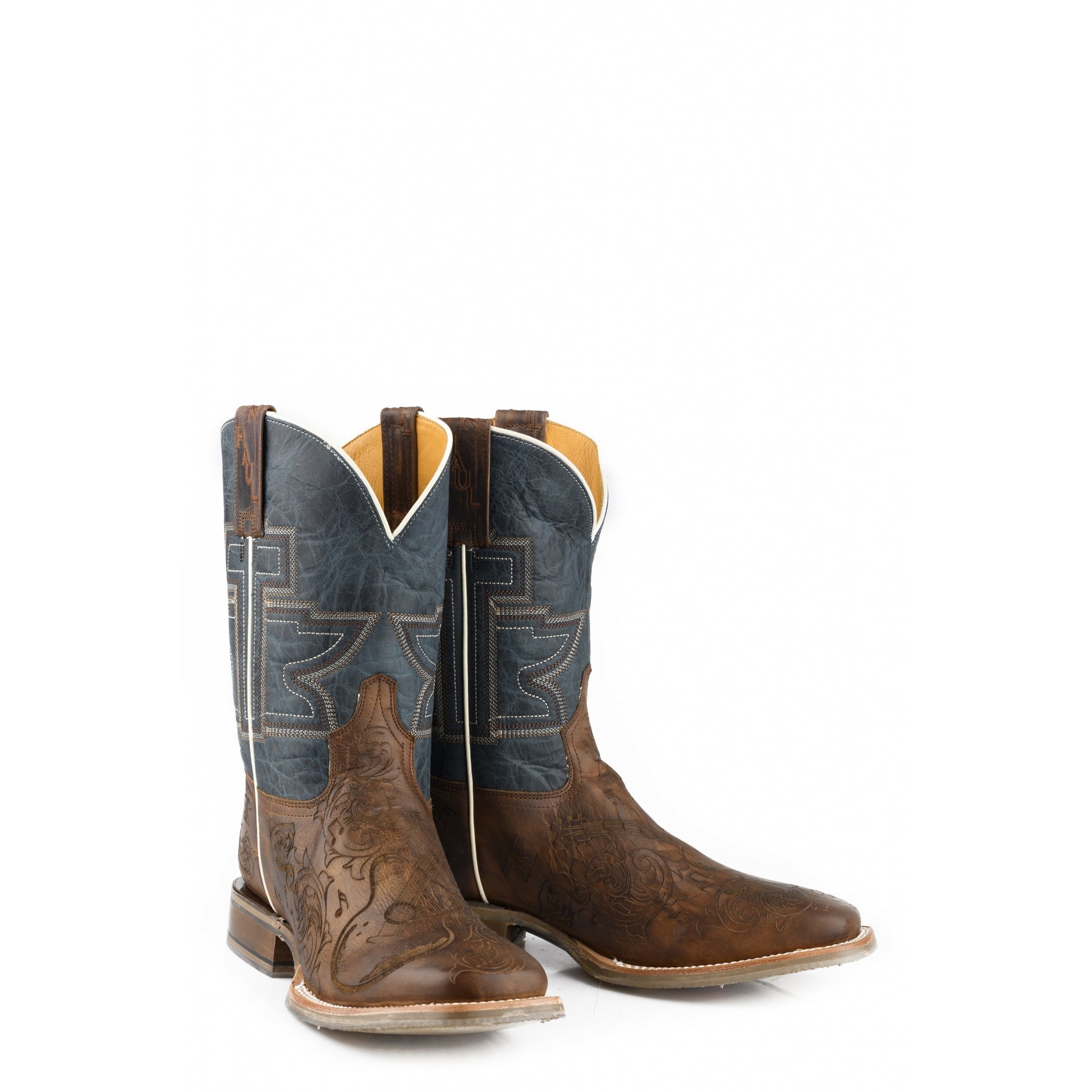 Tin Haul Mens Guitar Man Square Toe Boots