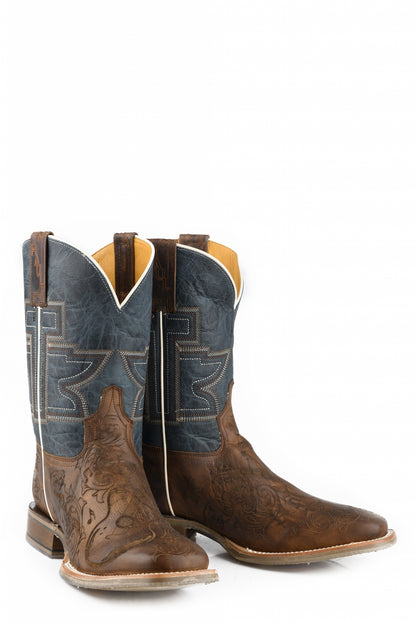 Tin Haul Mens Guitar Man Square Toe Boots