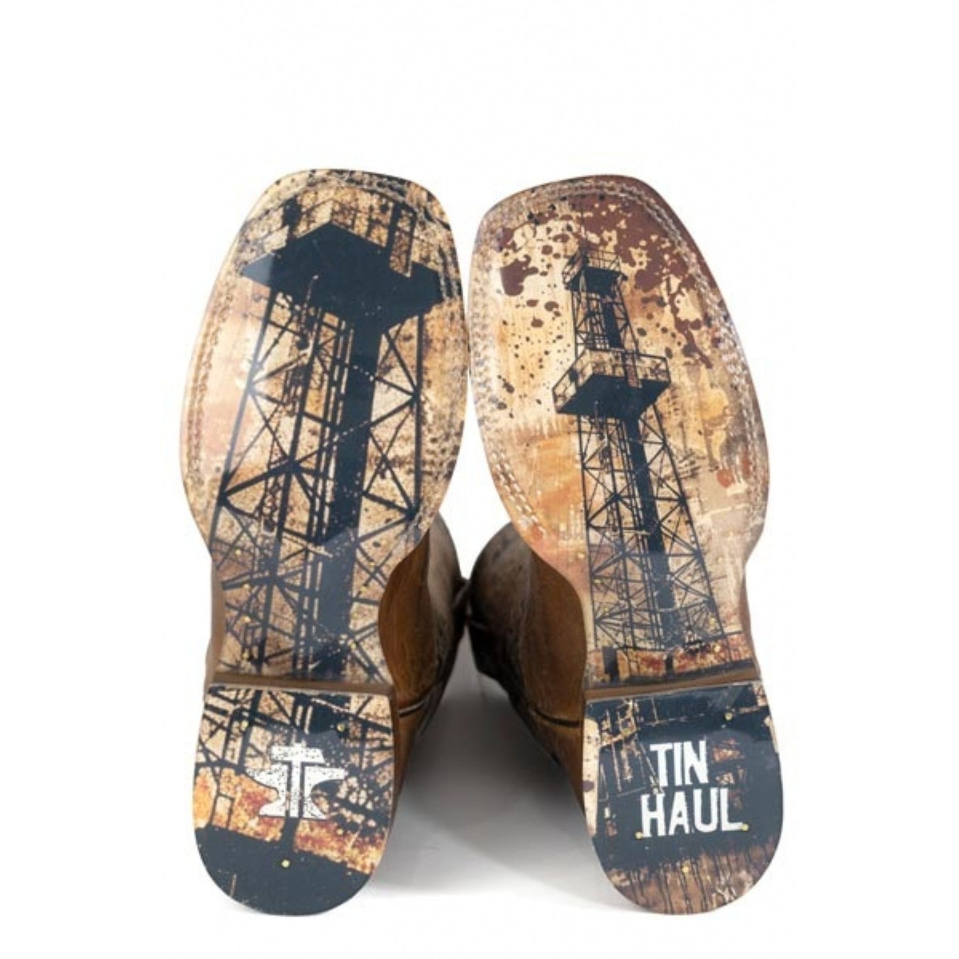 Tin Haul Mens Oil Derrick Square Toe Boots