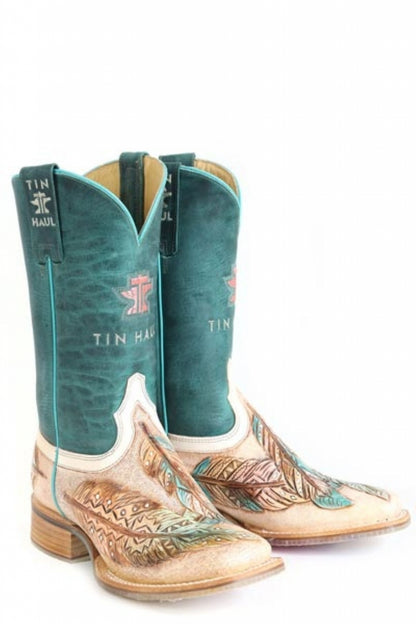 Tin Haul Ladies Birds Of A Feather Square Toe Boots