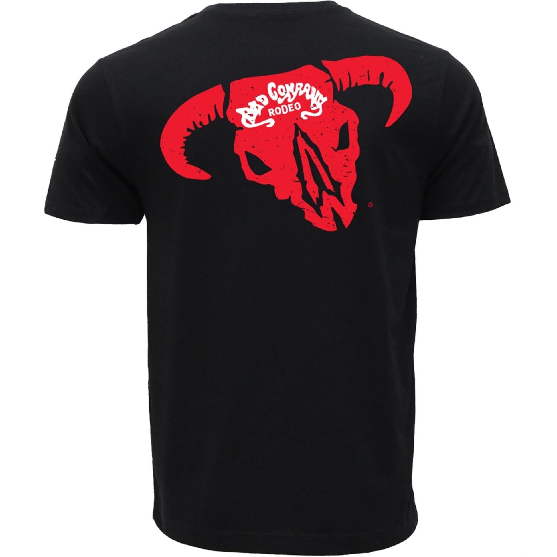 Bad Company Men's Black Crew Neck Reactive Dye Short Sleeve T-Shirt