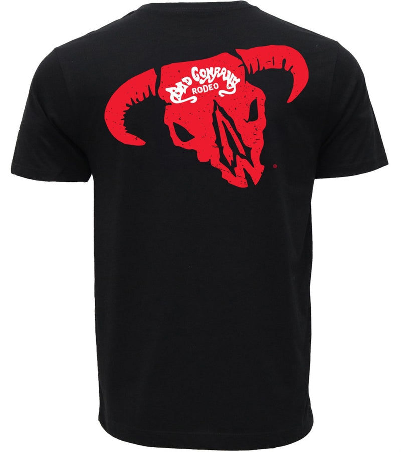 Bad Company Men's Black Crew Neck Reactive Dye Short Sleeve T-Shirt