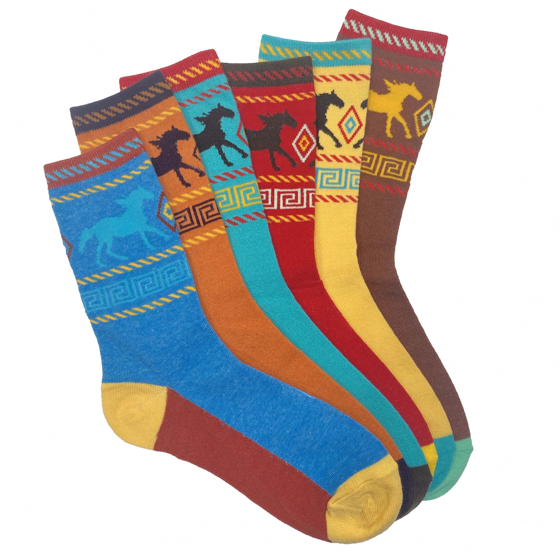 Desert Horse II Ladies Crew Socks