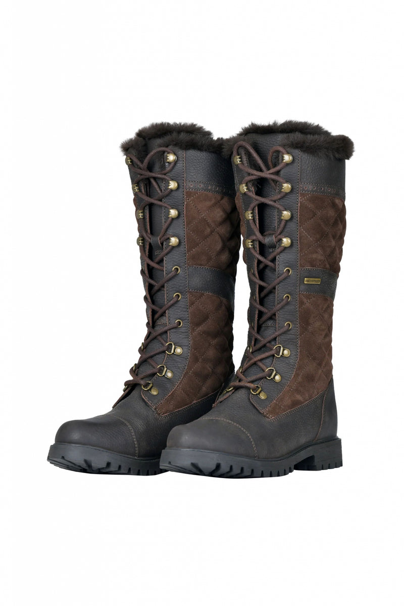DUBLIN YUKON QUILT BOOTS CHOCOLATE BROWN LADIES 6.5