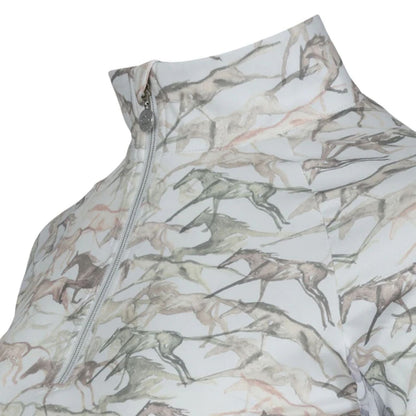 Dapplebay Galloping Watercolor 1/4 Zip Riding Top