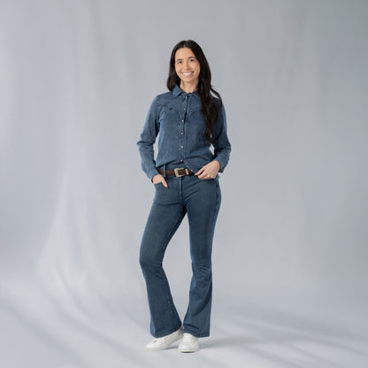 Horze Emery Ladies Western Denim-Look Bootcut Tights