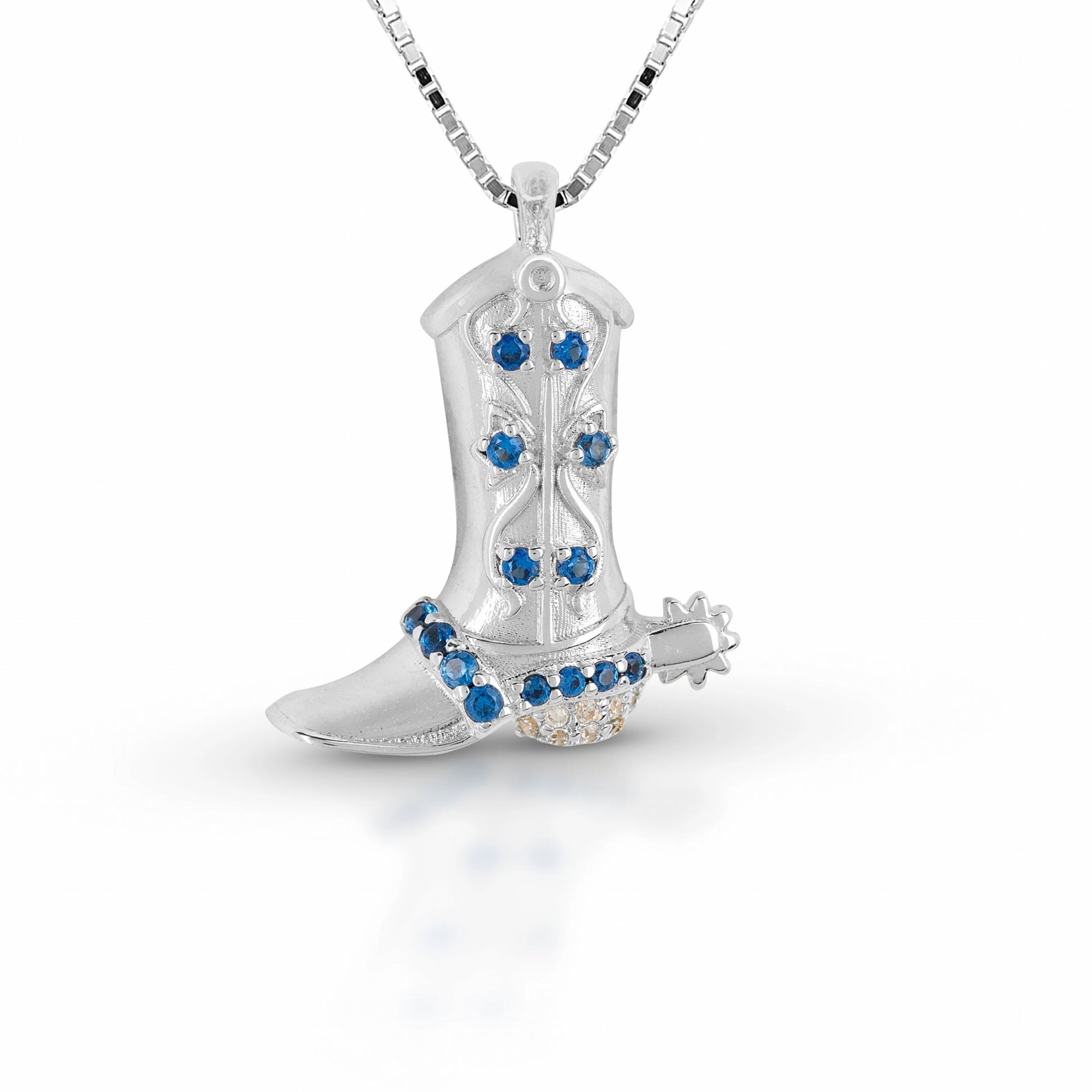 Equestrian Jewelry Silver Boot Pendant Necklace