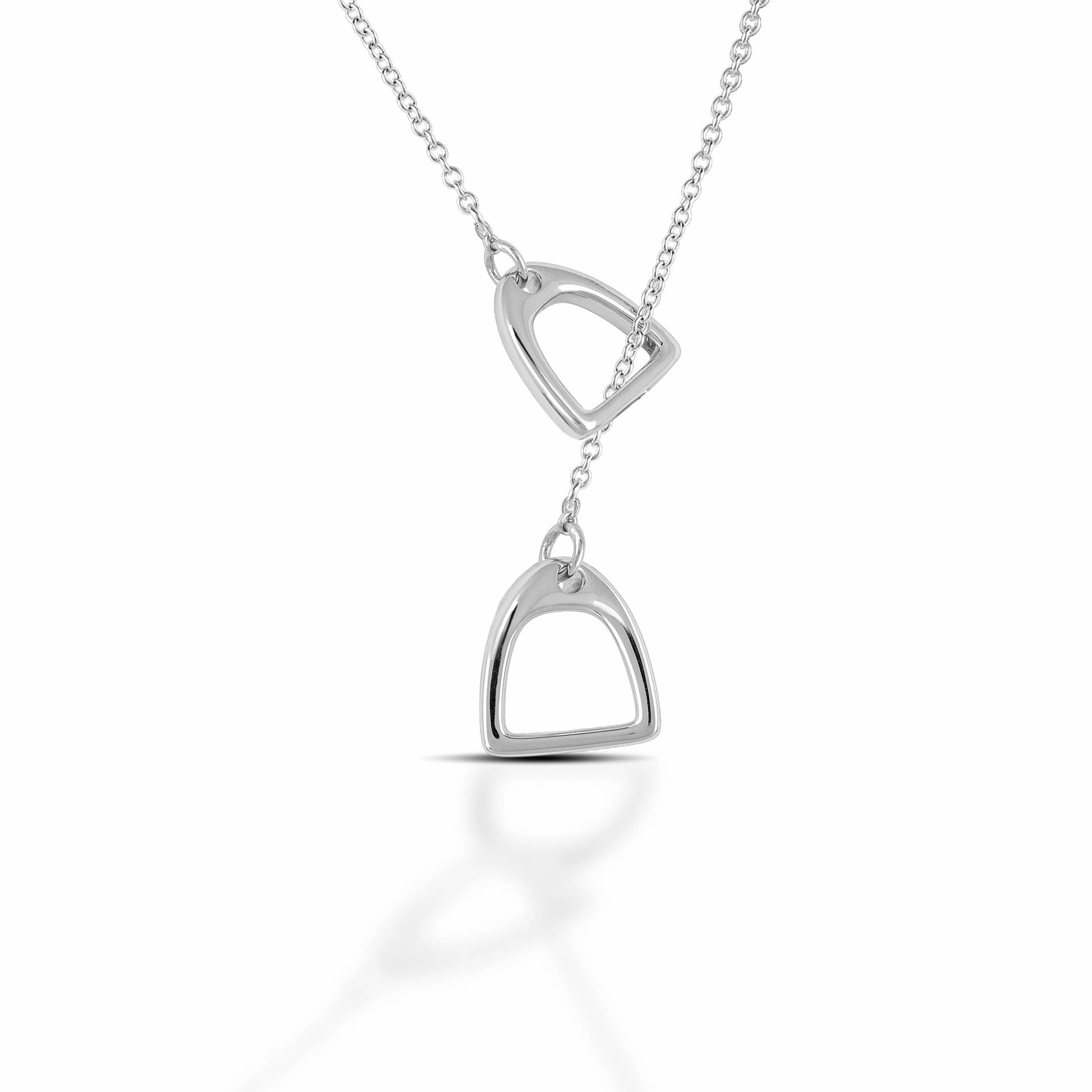 Equestrian Jewelry Double Stirrup Necklace