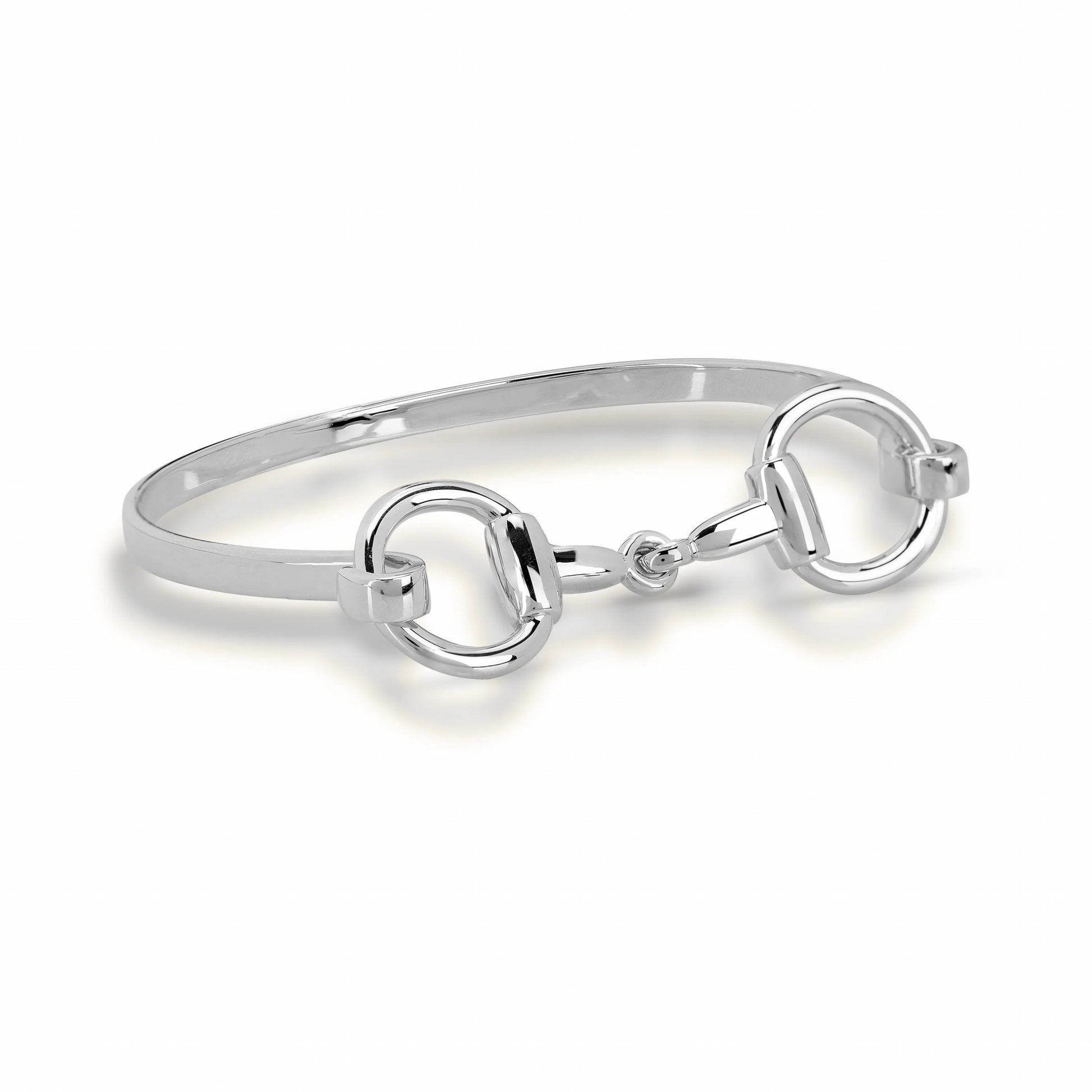Equestrian Jewelry Silver Bit Bangle Bracelet