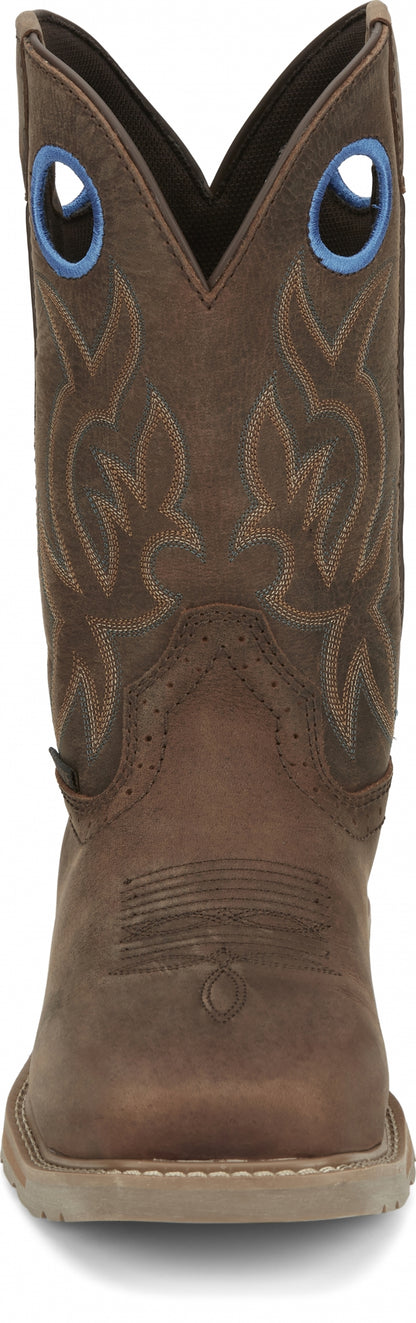 Justin Mens All Around 11" Waterproof Steel Toe Boots
