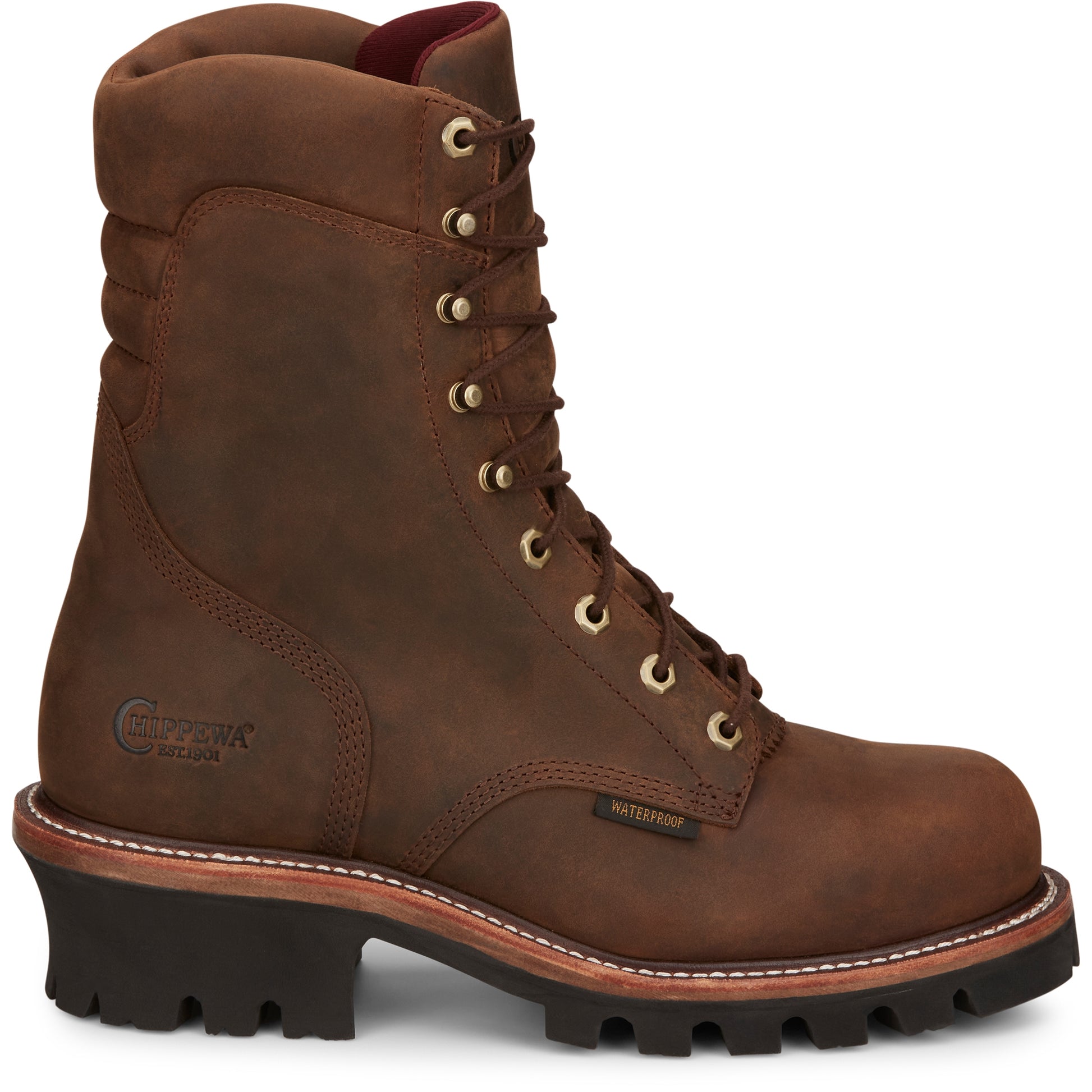Chippewa Mens Super DNA 9" Waterproof Steel Toe Logger Boots