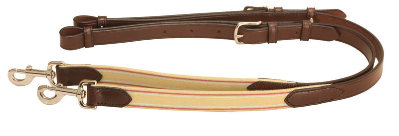 Adjust Leather/Elastic Side Rein 38-42 Br