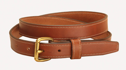 Tory 1In Stitched Belt With Brass Buckle 26 Brn/Nick