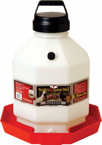 Little Giant Plastic Poultry Waterer 7 Gallon Red
